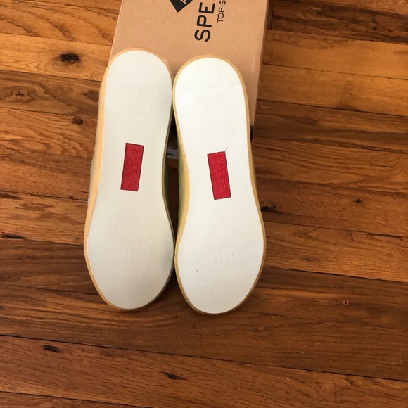 New In Box! Sperry Slip-On Sneaker With Memory Foam In Fun Turquoise Color - Picture 12 of 15